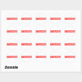 Sticker Rond Timbre à motifs (Feuille)