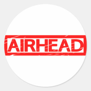 Sticker Rond Timbre à tête d'avion