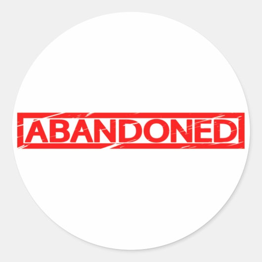 Sticker Rond Timbre abandonné (Devant)