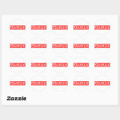 Sticker Rond Timbre Absurde (Feuille)