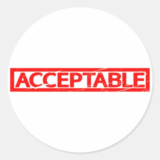 Sticker Rond Timbre acceptable (Devant)