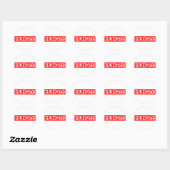 Sticker Rond Timbre affamé (Feuille)