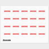 Sticker Rond Timbre agaçant (Feuille)