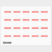 Sticker Rond Timbre agacé (Feuille)