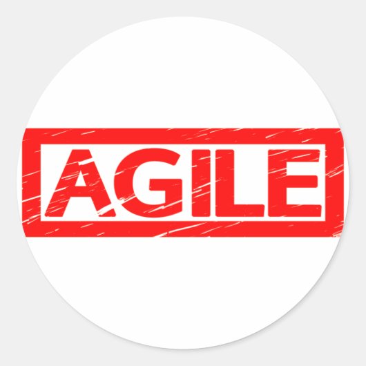 Sticker Rond Timbre Agile (Devant)
