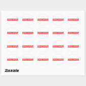 Sticker Rond Timbre agressif (Feuille)