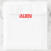 Sticker Rond Timbre Alien (Sac)