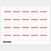 Sticker Rond Timbre ambivalent (Feuille)