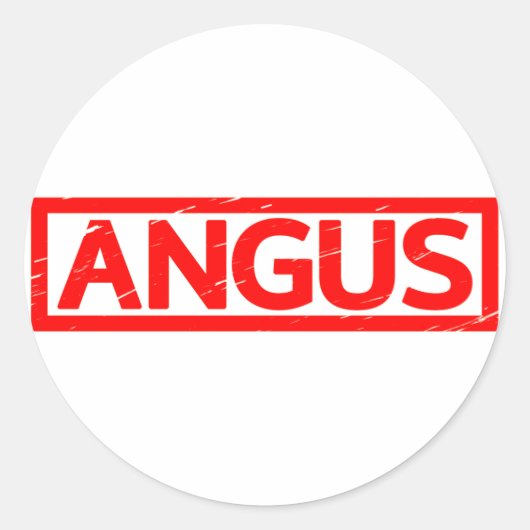 Sticker Rond Timbre Angus (Devant)