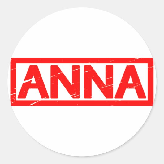 Sticker Rond Timbre Anna (Devant)