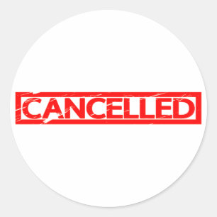 Sticker Rond Timbre annulé