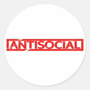 Sticker Rond Timbre antisocial