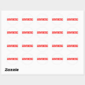 Sticker Rond Timbre apathique (Feuille)
