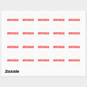 Sticker Rond Timbre Atrocique (Feuille)