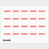 Sticker Rond Timbre avancé (Feuille)