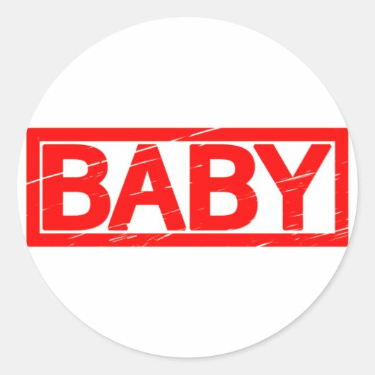Sticker Rond Timbre bébé (Devant)