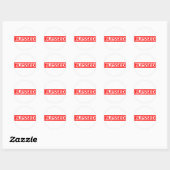Sticker Rond Timbre béni (Feuille)