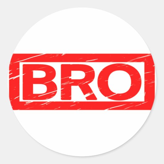 Sticker Rond Timbre Bro (Devant)