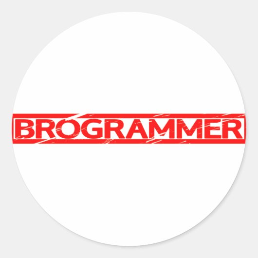 Sticker Rond Timbre Brogrammer (Devant)