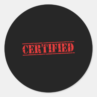 Sticker Rond Timbre certifié