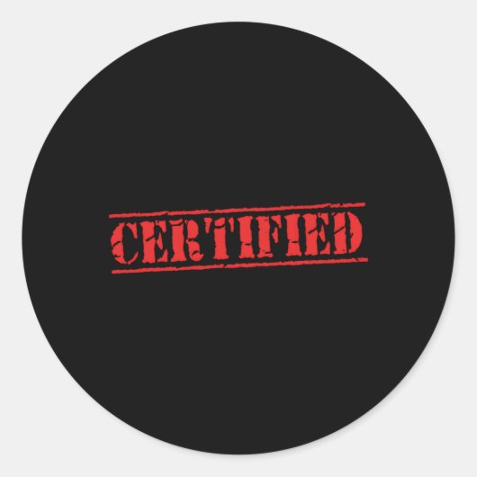 Sticker Rond Timbre certifié (Devant)