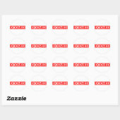 Sticker Rond Timbre condamné (Feuille)