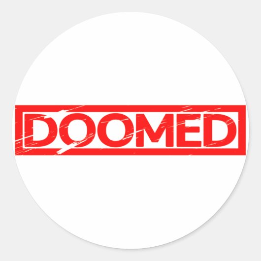 Sticker Rond Timbre condamné (Devant)