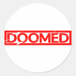 Sticker Rond Timbre condamné