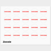 Sticker Rond Timbre condescendant (Feuille)