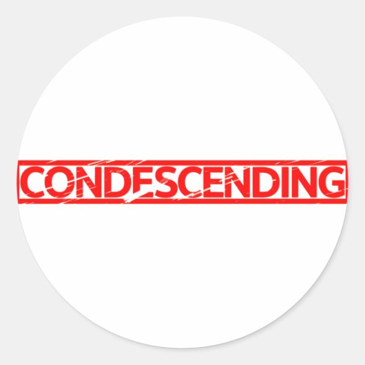 Sticker Rond Timbre condescendant (Devant)