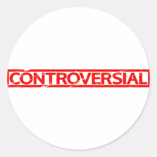 Sticker Rond Timbre controversé (Devant)