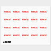 Sticker Rond Timbre corrompu (Feuille)