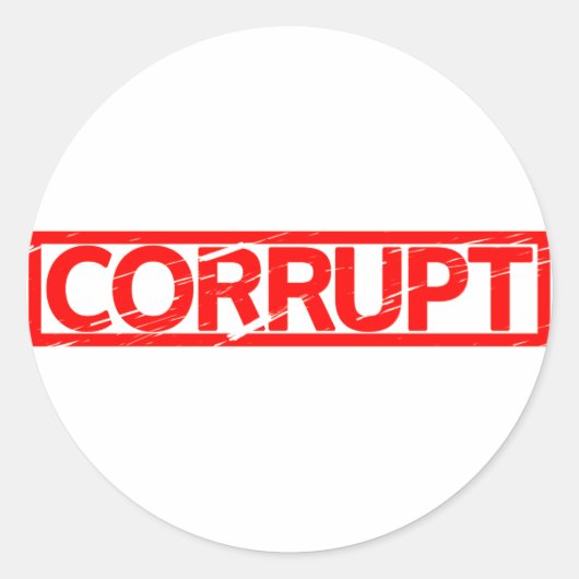 Sticker Rond Timbre corrompu (Devant)