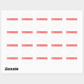 Sticker Rond Timbre courageux (Feuille)