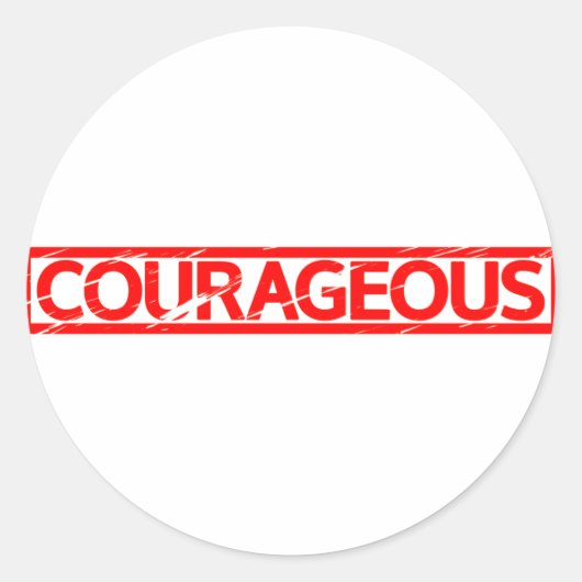Sticker Rond Timbre courageux (Devant)