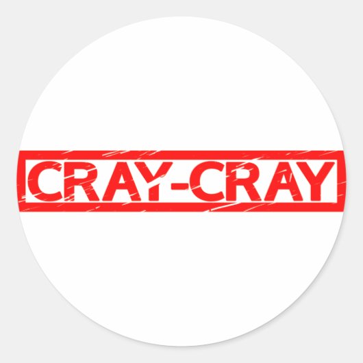 Sticker Rond Timbre Cray Cray (Devant)