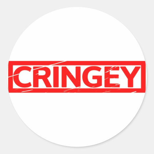 Sticker Rond Timbre Cringey (Devant)