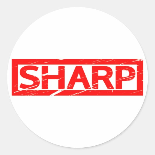 Sticker Rond Timbre croisé (Devant)