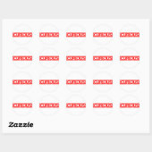 Sticker Rond Timbre curieux (Feuille)