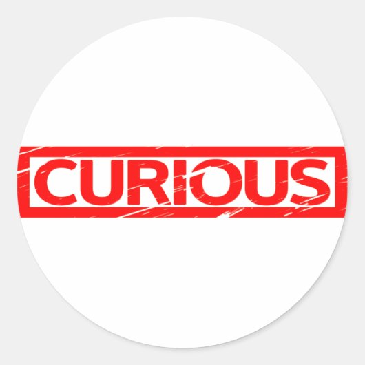 Sticker Rond Timbre curieux (Devant)