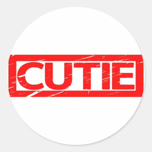 Sticker Rond Timbre Cutie (Devant)