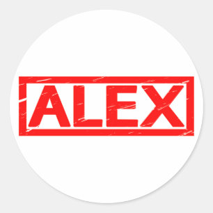 Sticker Rond Timbre d'Alex