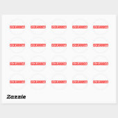 Sticker Rond Timbre d'analyse (Feuille)