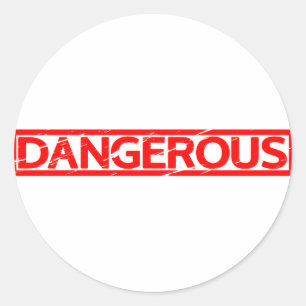 Sticker Rond Timbre dangereux