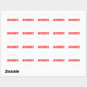 Sticker Rond Timbre d'autorité (Feuille)