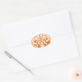 Sticker Rond Timbre de Bangkok (Enveloppe)