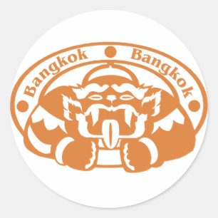 Sticker Rond Timbre de Bangkok