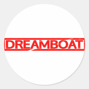 Sticker Rond Timbre de bateau de rêve