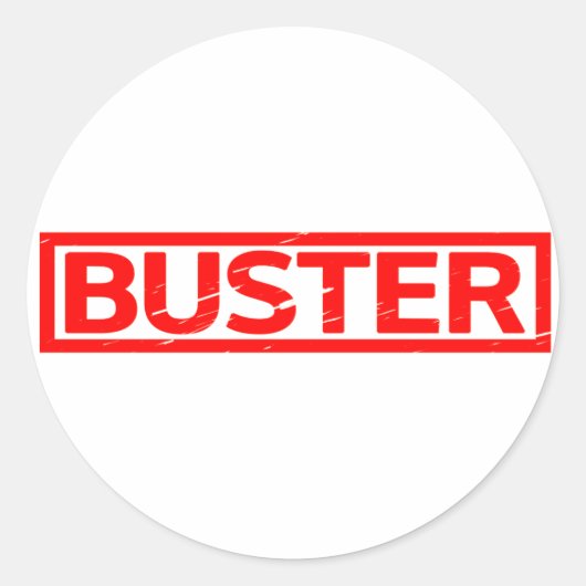 Sticker Rond Timbre de Buster (Devant)