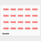 Sticker Rond Timbre de but (Feuille)